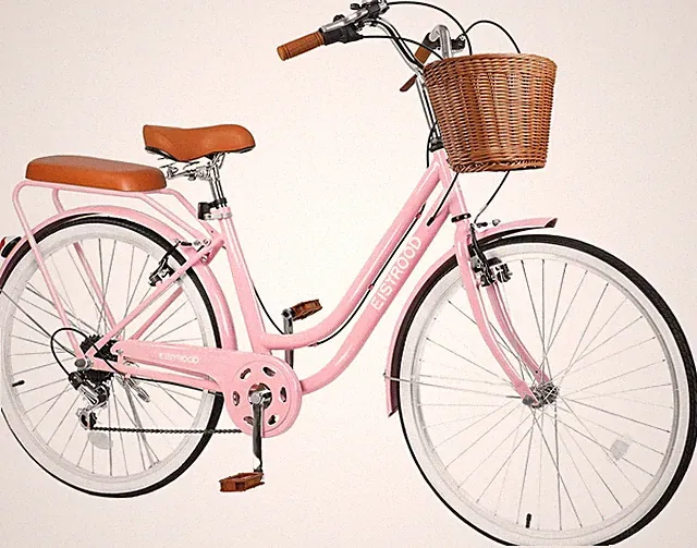 26 Inch Beach Cruiser Bike for Women, Hybrid Womens Bike with 7 Speed, Adjustabl