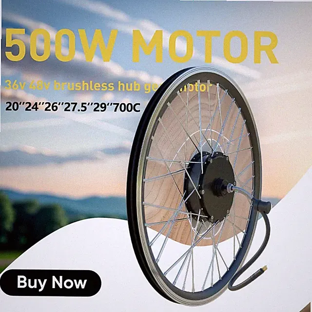36V 48V 500W MTB Electric Bicycle Motor Front Rear Drive Motor Disc/V Brake