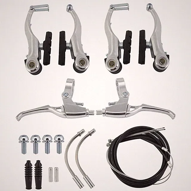 Clarks 115 V-Brake Caliper Front & Rear Brake Levers Silver