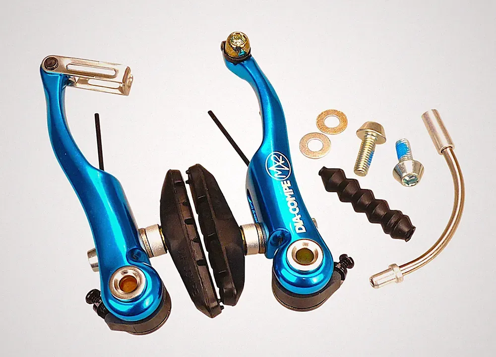 Dia-Compe MX2 bicycle BMX V-brake caliper - NEW BLUE