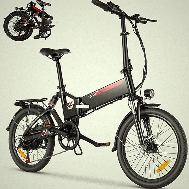 Folding Electric Bike, 500W 48V Ebike 20" Bicycle Full Suspension Cruise Control