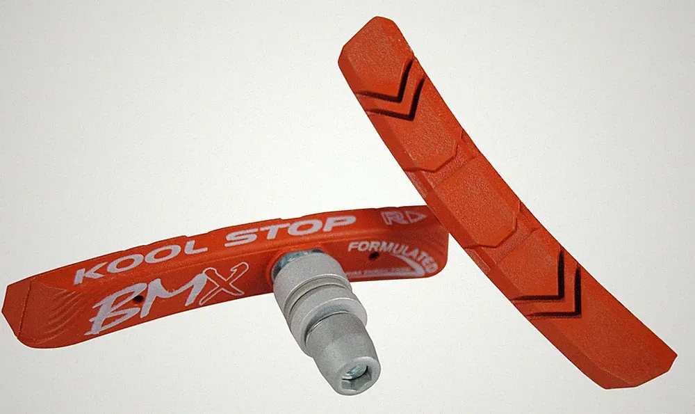 KOOL STOP BMX bicycle THREADED V-brake brake pads SALMON