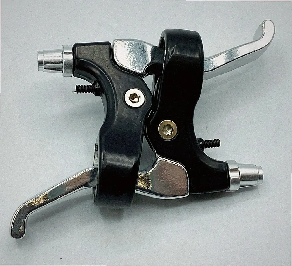 New Silver Power V-Brake Lever Pair 22.2mm for MTB Comfort BMX Bicycle Bike