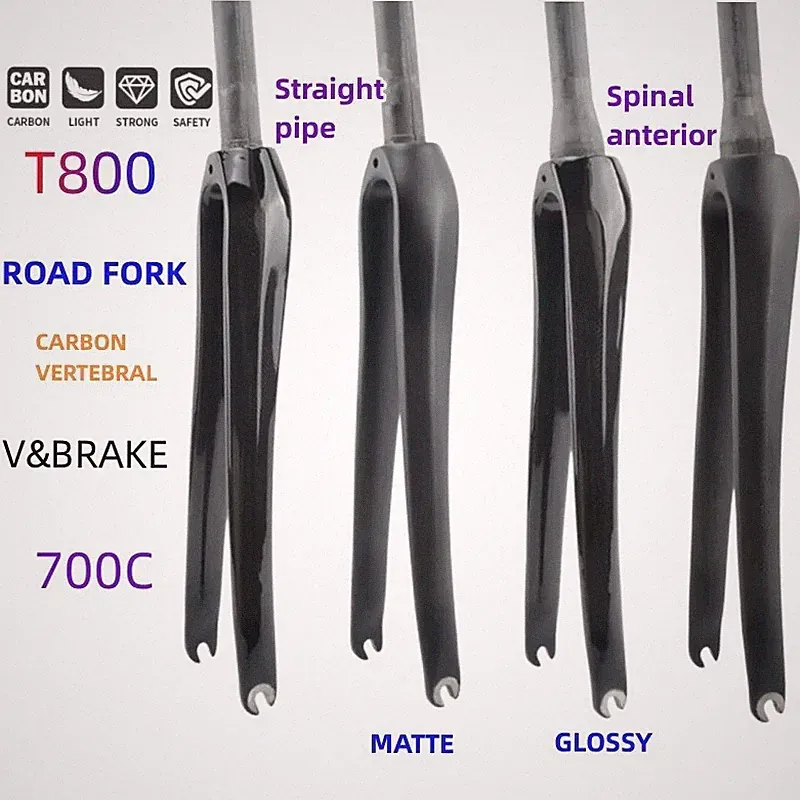 Road Fixed Gear Bike Race Riding Front Fork 700C V Brake Carbon Carbon Hard Fork