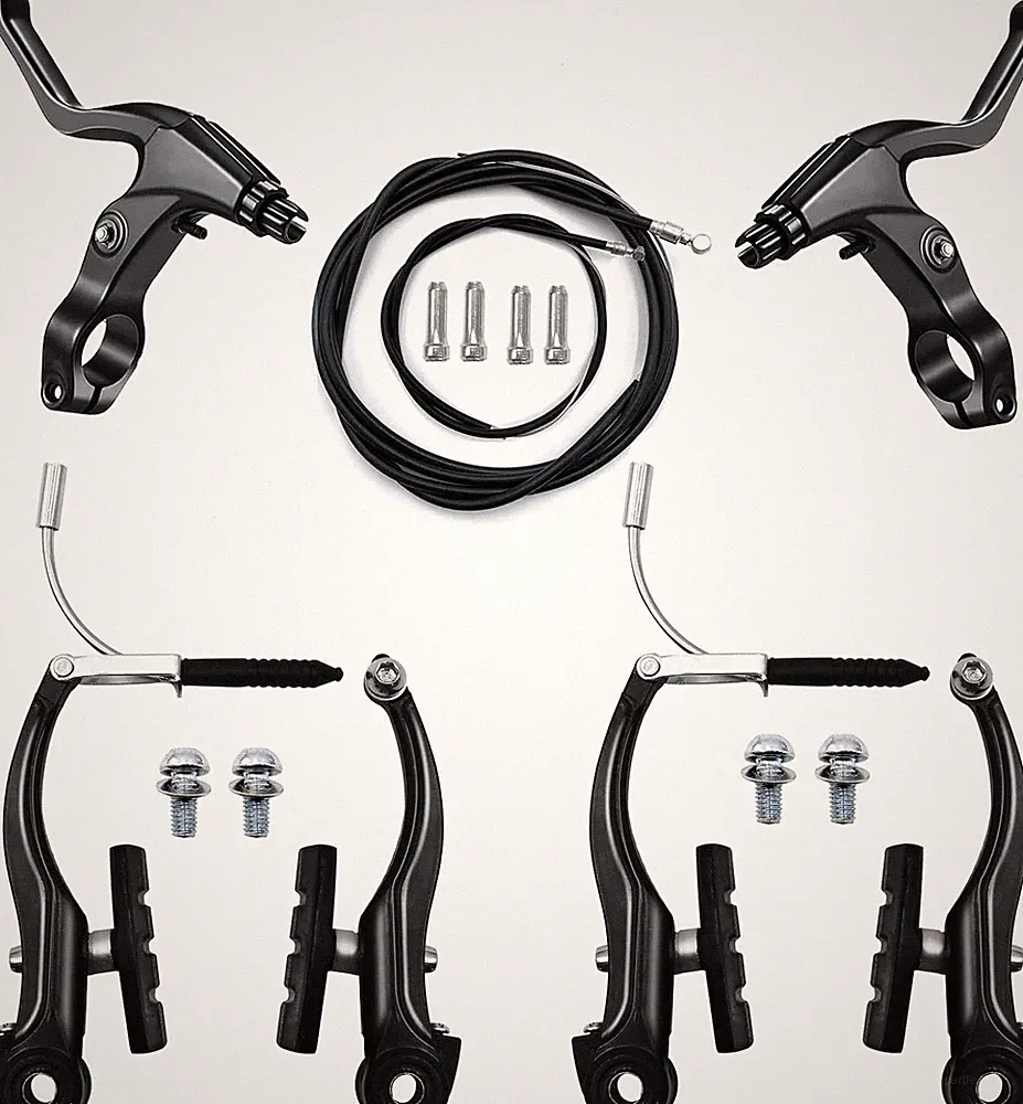 V-Type Bike Brake Set, Complete Universal Bike Front and Rear MTB Brake, Bicycle